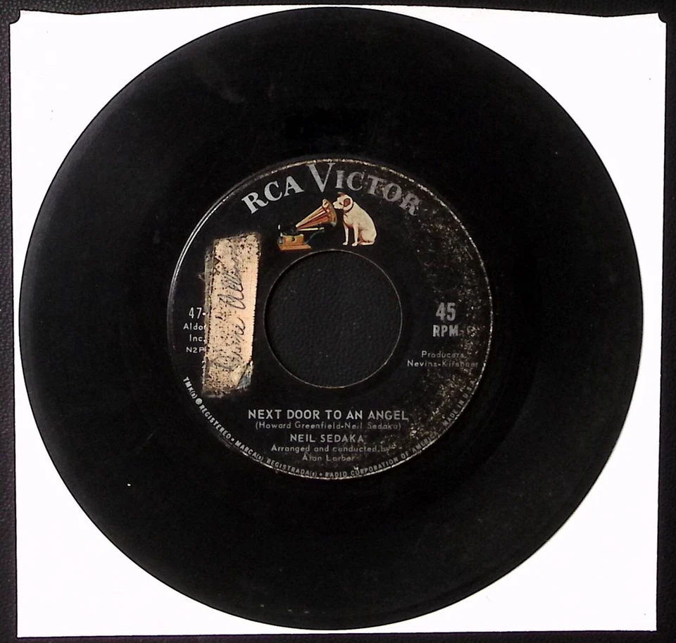 NEIL SEDAKA I BELONG TO YOU/NEXT DOOR TO AN ANGEL RCA VICTOR REC. VINYL 45 50-89 Foto 2 de 3