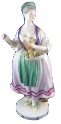 Seltene Mark! Augarten Wien Porzellan Dame Figur Porzellanfigur Wien