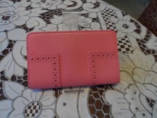 New Tory Burch Pink Bi-Fold Leather Wallet