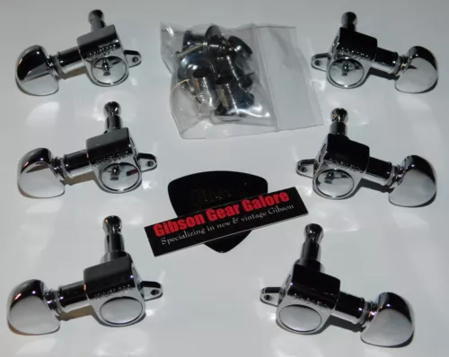 Gibson Les Paul Tuners Set Grover Chrome Mini Guitar Parts Tuning Machine Kidney