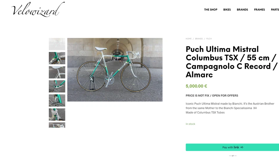 Puch Ultima Mistral Campagnolo C Record Delta Cinelli 55cm Almarc Columbus TSX - Bild 2 von 4