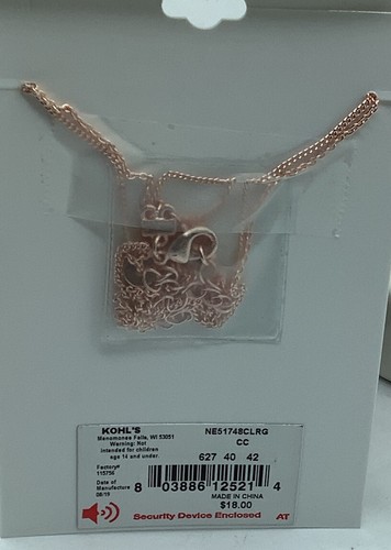 2 Layered CZ Necklace Rose Gold Tone 16”- Plus Extender Over 50% Off L C - Picture 4 of 6