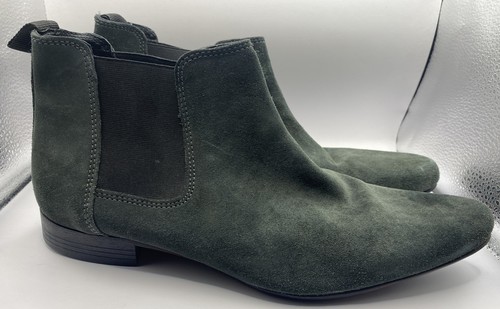 Asos Chelsea Boots Mens Size US 10.5 UK 9.5 Gray Suede Slip On Dress Shoes - Picture 2 of 10