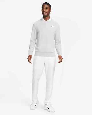 Nike TW Tiger Woods Men's Knit Golf Knit Sweater Light Grey S L