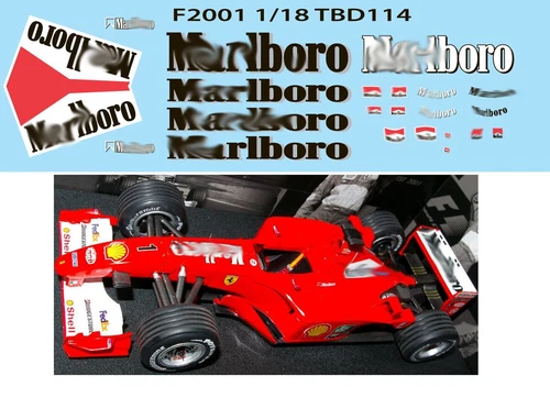 1/18 Decals for Ferrari F1 F2001 F 2001 MICHAEL SCHUMACHER TBD114