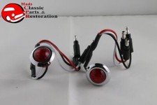 Dual Function Mini Red Stainless Turn Stop Tail Lamp Lights Truck Hot Rat Rod