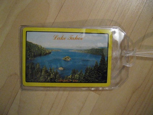 Lake Tahoe Luggage Tags - Vintage Playing Cards Emerald Bay California Tag Set 3