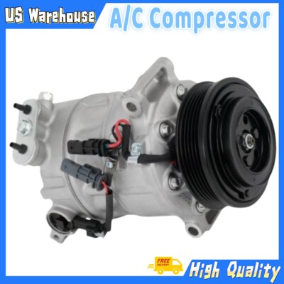 Air Conditioner Compressor W/ Clutch For 2012-14 Chevy Equinox GMC Terrain 2.4L