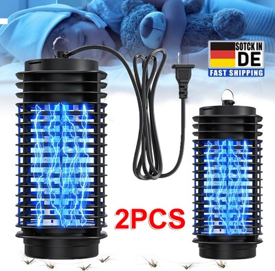 2 Stück Insektenfalle UV Mückenlampe Insektenvernichter Elektrisch Fliegenfänger