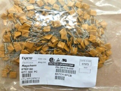 100 Stück Sicherung RTEF190 Tyco Electronics D81514-000 33V 1.9A 