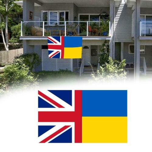 UKRAINE~UK Flying Flag Ukrainian.United Kingdom Union x 5 Jack Large Flag- - Picture 11 of 13