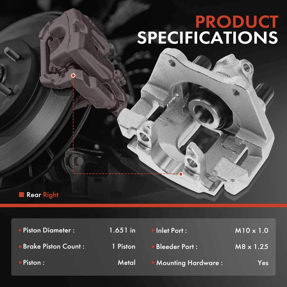 Pinza de freno de disco con soporte para BMW 330Ci 2001-2006 X3 2004-2010 trasera derecha Foto 2 de 4