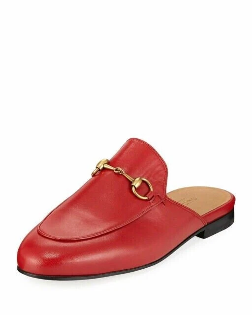 AUT GUCCI PRINCETOWN HORSEBIT LEATH PANTOUFLE ROUGE RET TAILLE 40