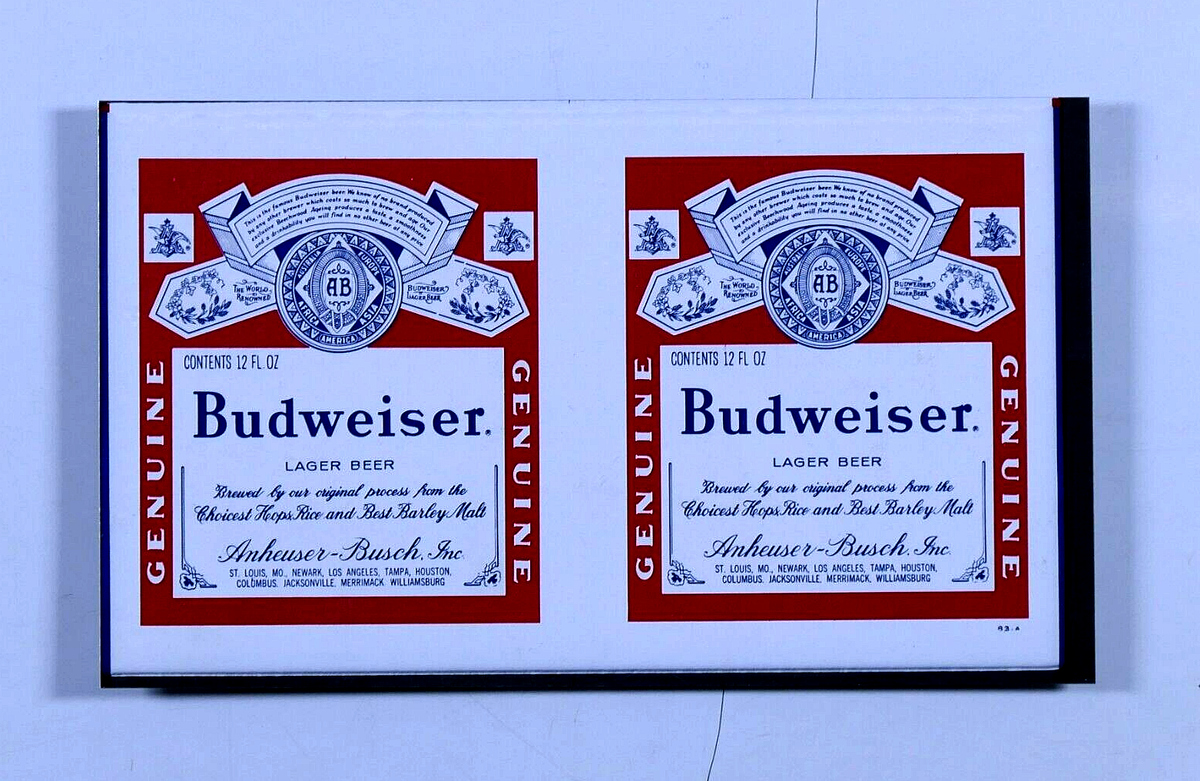 Budweiser Can Unformed Unrolled Steel Vintage 1976 Original NOS M