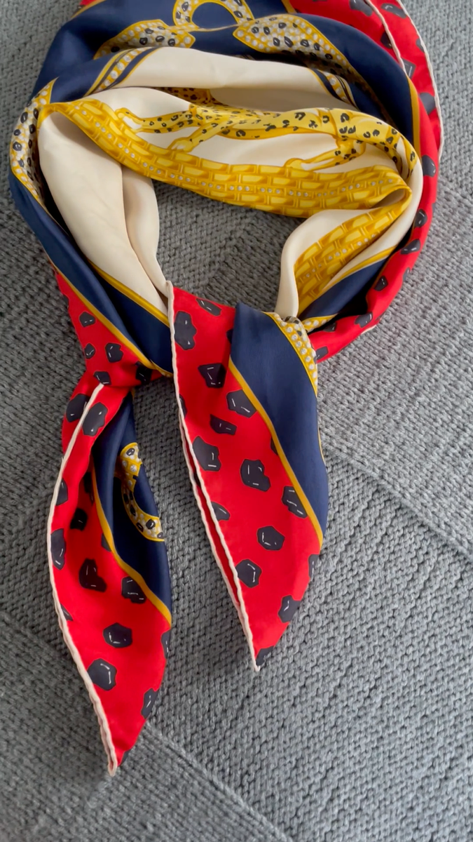 Must de Cartier silk scarf women | eBay