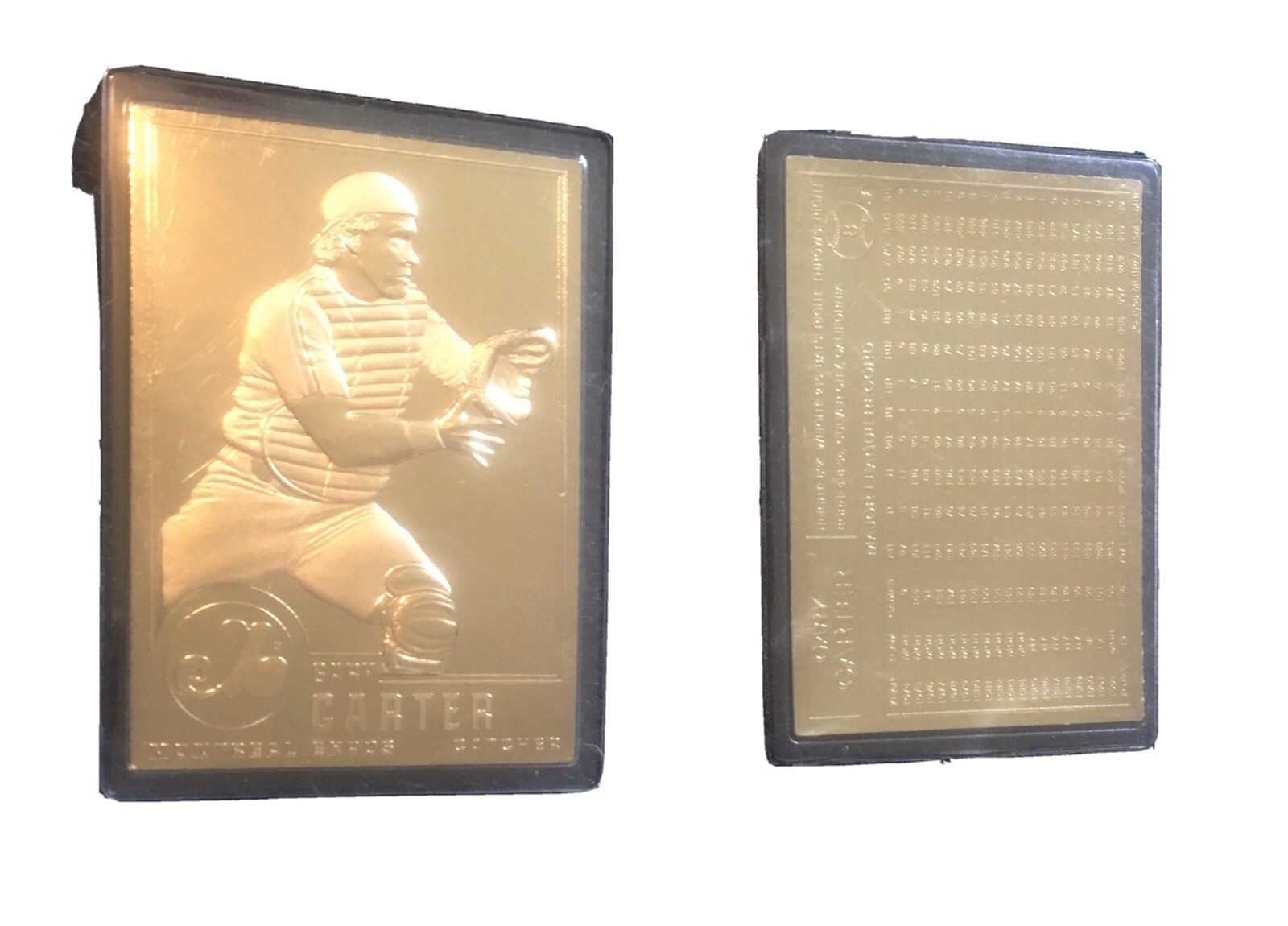 1996 DANBURY MINT 22KT GOLD CARD #8 GARY CARTER MONTREAL EXPOS