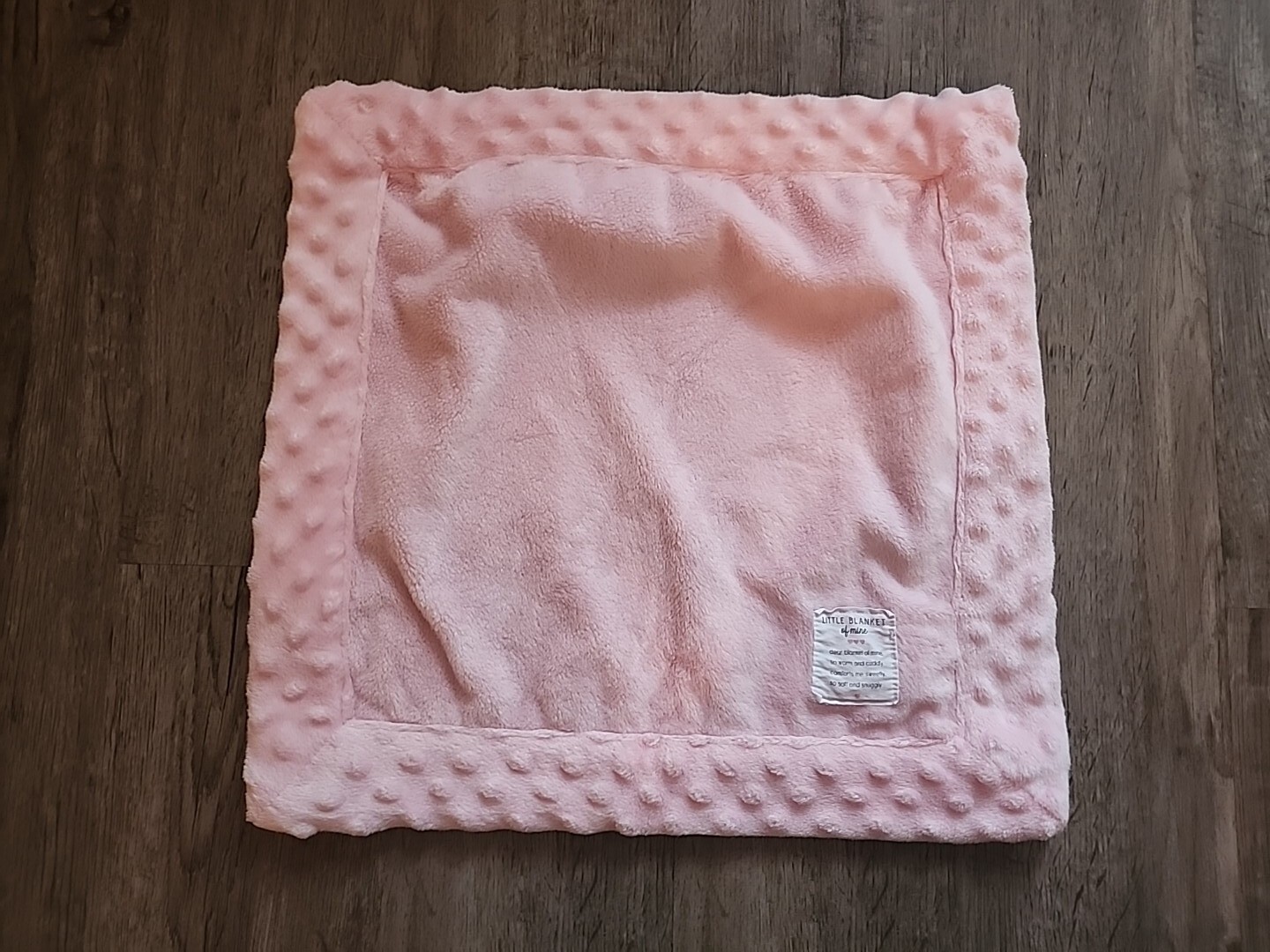 Carters Child of Mine Little Pink Dot Security Blanket Lovey Minky Baby ...