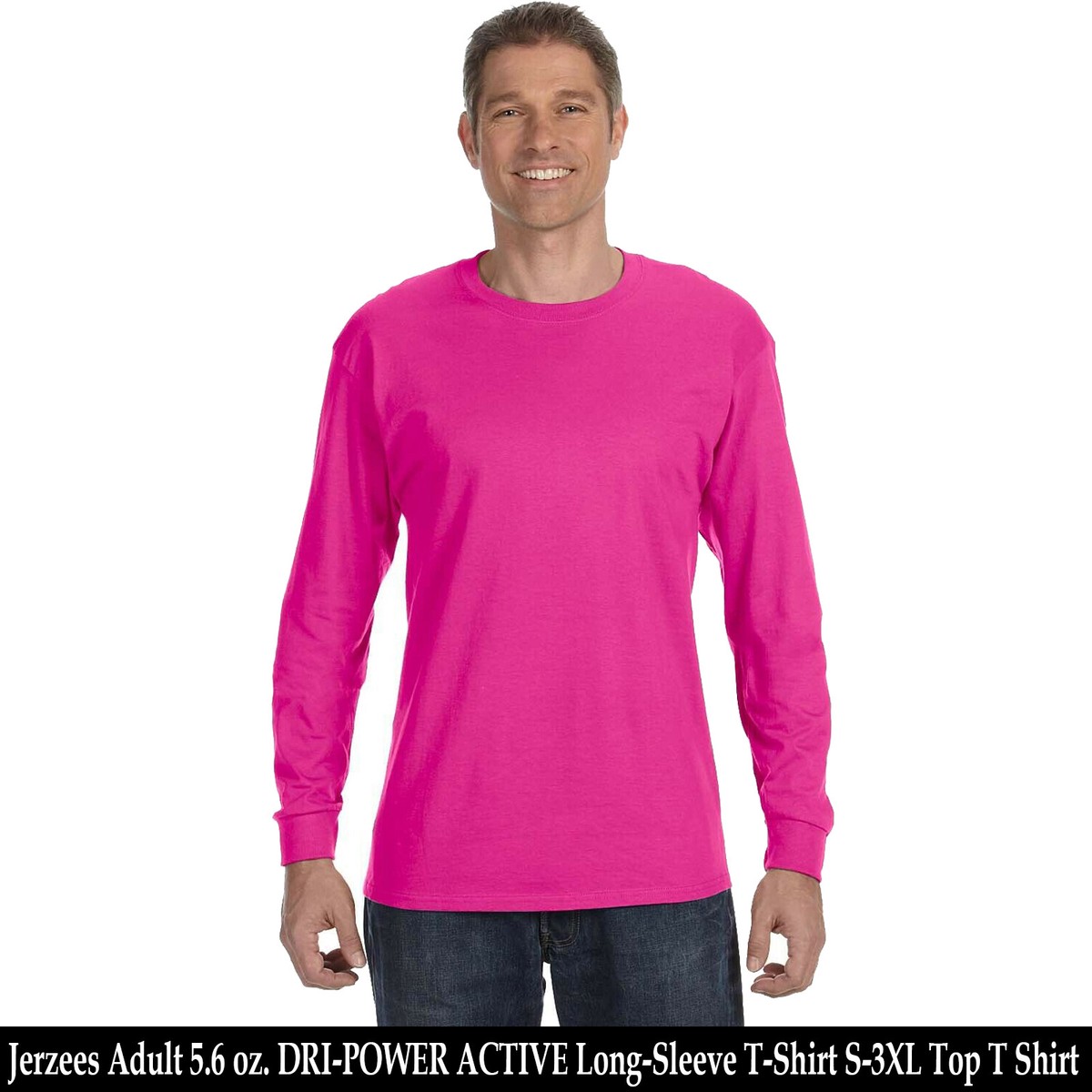 Jerzees Adult DRI-POWER ACTIVE Long Sleeves Rib Cuffs T