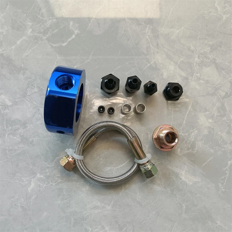 VTEC Head Conversion Kit - LS B18 B20 Aluminum Adapter Plate Sandwich Set Blue Foto 3 de 4