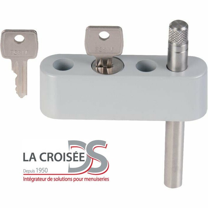 Sécuriser une baie vitrée : limiteur d'ouverture à clé LA CROISEE DS alu
