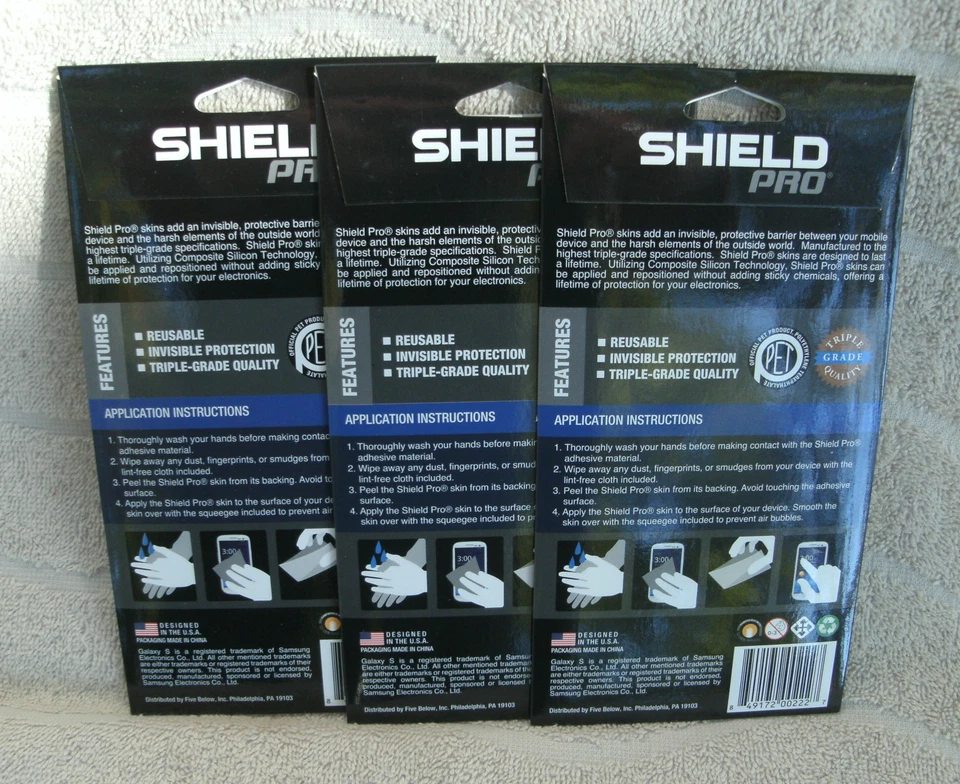 Shield Pro Juego de 3 Protectores de Pantalla Premium para Galaxy S4 ~ NUEVO Foto 2 de 2