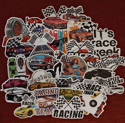 Vino Racing Sticker 50pc. CAR RACING WATERPROOF VINYL STICKERS/DECALS | eBay
