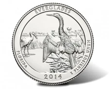 2014 P Everglades quarter ATB Series Uncirculated From US Mint roll