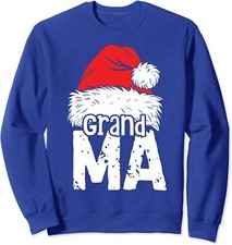 Grandma Santa Christmas Family Matching Pajamas Gift Unisex Crewneck Sweatshirt