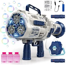 Babble Machine Gun 30 Holes Automatic Bubble Maker 3 Bottles Bubble rechargeable