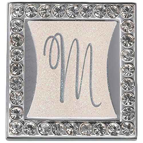 Lillian Rose 1" MONOGRAM CLIP with Rhinestone Frame - LETTER 'M' - Picture 1 of 2
