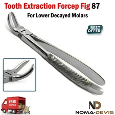 Surgical Tooth EXtraction Forcep Fig.87 Lower Decayed Molars Cowhorn BEADEN®