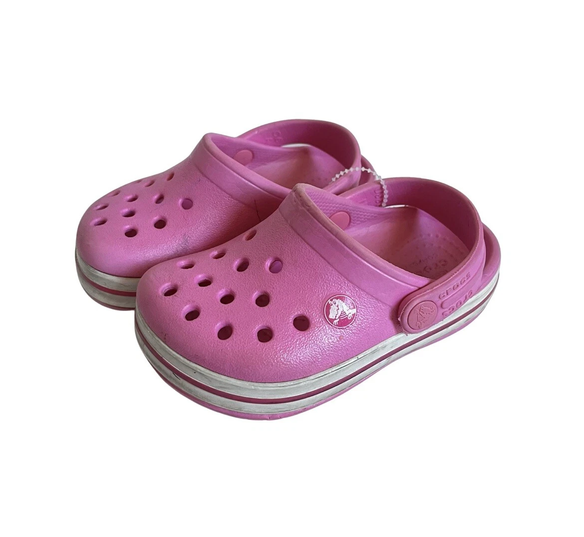 Crocs Crocband Sandals Pink Toddler Girls Size 6 eBay