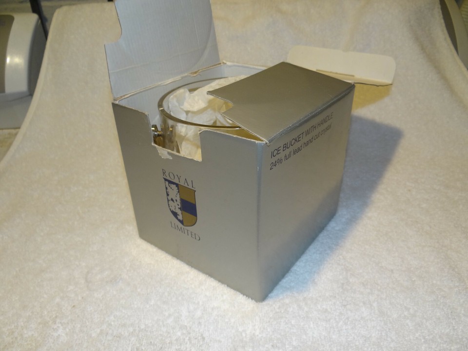 Royal Limited Crystal 5.5" Tall Ice Bucket with Handle eBay