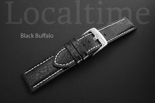 CLEARANCE Aviator Pilot Watch Strap Smooth or Buffalo Riveted Leather 18mm-26mm - Picture 13 of 28