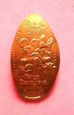 Tokyo Disneyland elongated penny JAPAN cent 2005 coin Mickey & Minnie Mouse