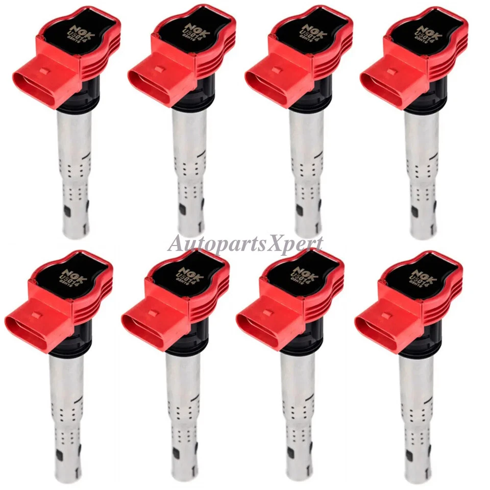 06E905115A 8 piezas OEM NGK bobina de encendido para Audi A6 A8 Q7 R8 S5 4,2 L V8 U5014 Foto 2 de 4