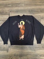 2019 Kanye Jesus Is King Crewneck Sweater Navy - Size Large