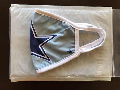 Dallas Cowboys NFL 100% Cotton Face Mask Fast Shipping USA Seller - Picture 3 of 6