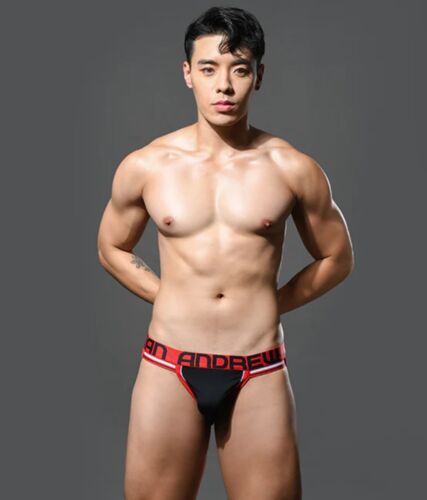 Andrew Christian Competition Mesh Brief Red/Black 2XL Underwear New