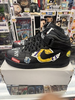 Nike Air Force 1 Mid x Supreme x NBA Black Men s Size 13 (AQ8017-001) Rare