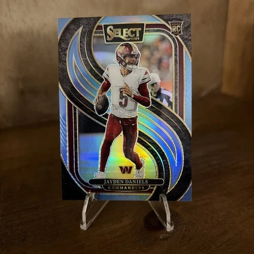 2024 Panini Select - Premier Level Jayden Daniels #112 Light Blue Prizm /99 (RC)