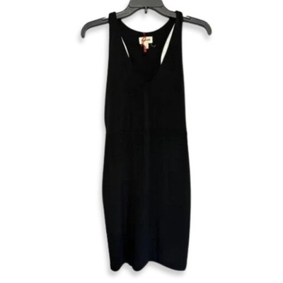 Open Edit Pullover Sheath Dress Stretchable V-Neck Sleeveless Black Small NWOT