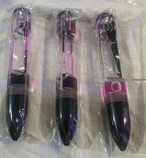 Lot of 3 Liquid Motion Bubbler Pens Sensory Toy - purple black fidget