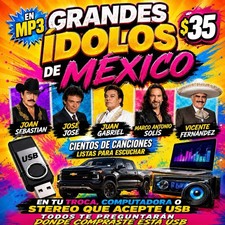 USB MP3 Grandes Ídolos de México – Cientos de Canciones – $35 Envío Gratis