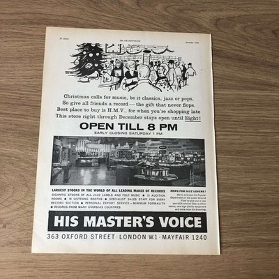 GRAM181 ZEITSCHRIFTENWERBUNG 11X8 SEINE MEISTERSTIMME: GEÖFFNET BIS 20 UHR