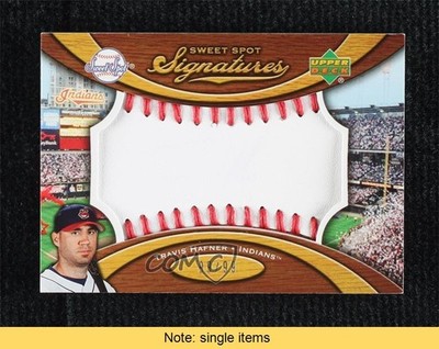 2007 Sweet Spot Red Stitching Blue Ink 99/99 Travis Hafner #SS-HA Auto READ oh4
