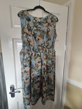 Pistachio Women's Mint Green Floral Dress Size L