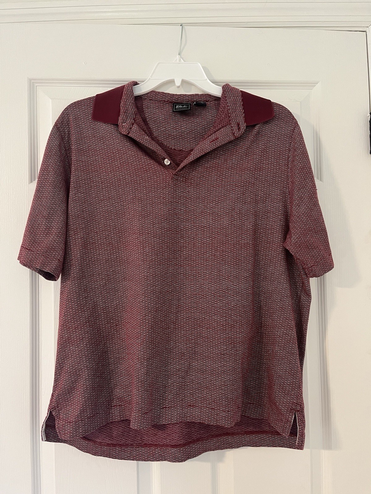 Jos A Bank Men’s Large Maroon Polo Shirt Travelers Collection 100% Cotton