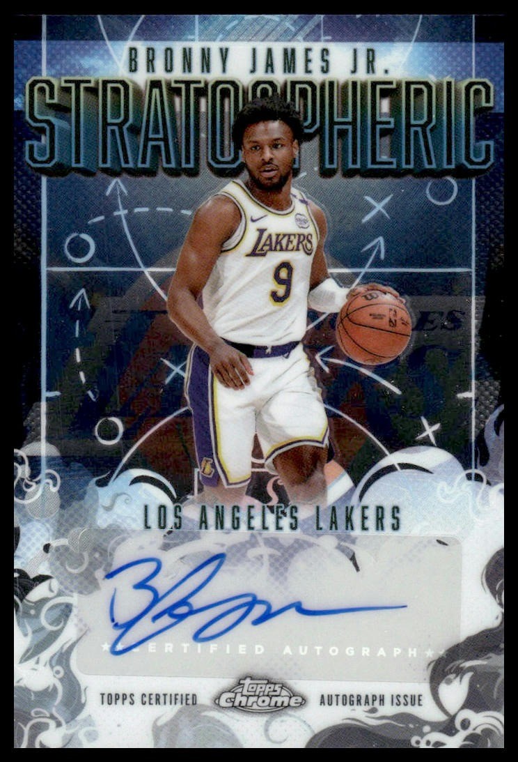2025-26 Topps Chrome Bronny James Jr. #SM-BJJ Lakers Stratospheric Signatures
