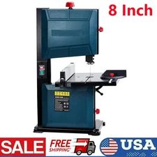 8inch Band Saw 3A & 1800RPM Motor Bandsaw w/ Fence and Miter Gauge Adjustable